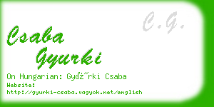 csaba gyurki business card